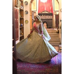Olive Green Julia Lehenga