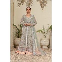 Eggshell and Apricot Julia Lehenga
