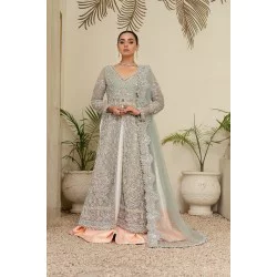 Eggshell and Apricot Julia Lehenga