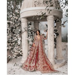 NCS Red Iris Gown and Lehenga