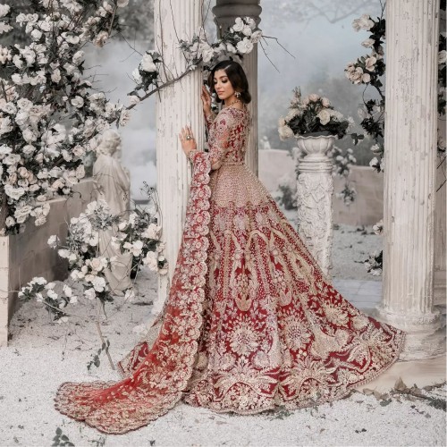 NCS Red Iris Gown and Lehenga