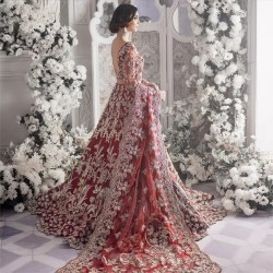Fire Engine Red Iris Lehenga Choli