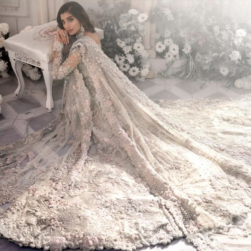 Champagne Pink Iris Asymmetric Gown