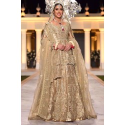 Antique Gold Daphne Peplum and Lehenga