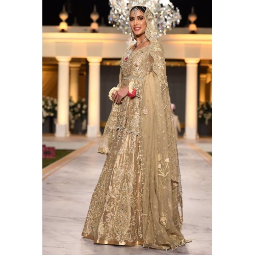 Antique Gold Daphne Peplum and Lehenga