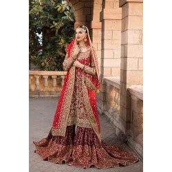 Burgundy Daphne Farshi Gharara