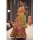 Burnt Orange Carmine Daphne Jacket and Lehenga