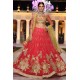 Pigment Red Daphne Lehenga