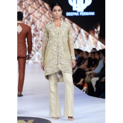 Beige Daphne Bootcut Trousers Suit