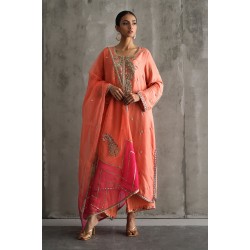 Apricot Daphne Long Shirt and Izaar