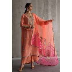 Apricot Daphne Long Shirt and Izaar