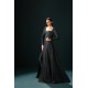 Dark Teal and Black Peony Gown Dark Teal and Black Peony Gown