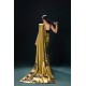 Satin Sheen Gold Peony Saree Satin Sheen Gold Peony Saree