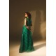 Teal Green Peony Jacket