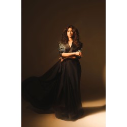 Black Peony Party Wear