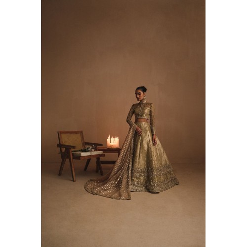 Raw Umber Peony Lehenga Raw Umber Peony Lehenga