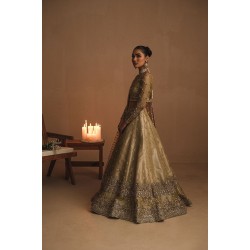 Raw Umber Peony Lehenga