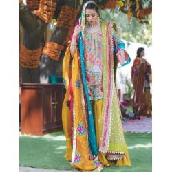 Saffron Zephyr Gharara