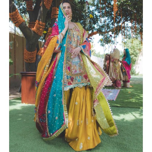 Saffron Zephyr Gharara