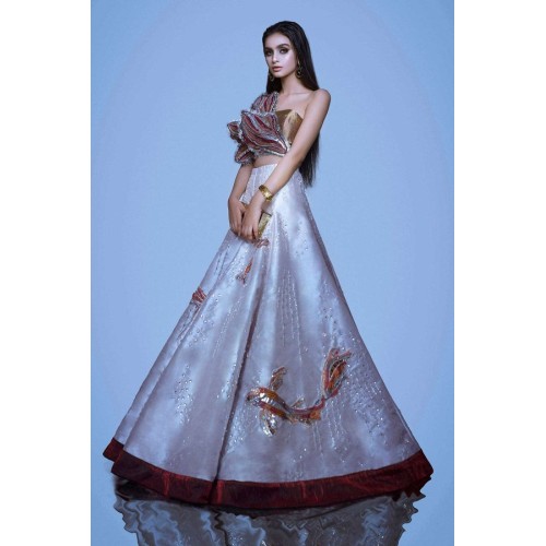 Sky Zenobia Lehenga
