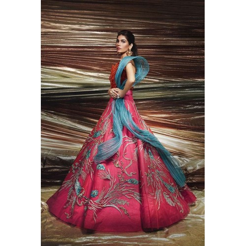 Cerise Zenobia Lehenga