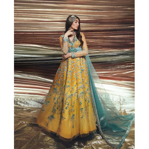 Yellow Zenobia Pishwas