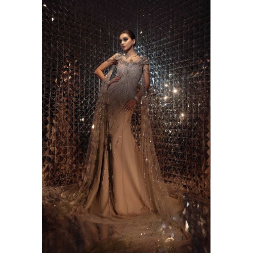 Sultry Beige Zenobia Phoenix Gown