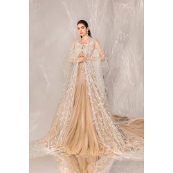 Deep Peach Zenobia Paneled Lehenga