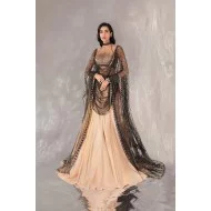 Light Apricot Zenobia Lehenga