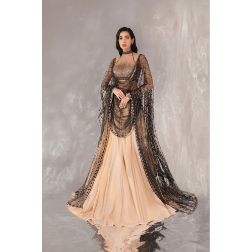 Light Apricot Zenobia Lehenga