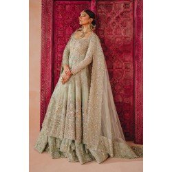 Green Ombre Wisteria Pishwas