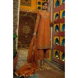 Burnt Orange Wisteria Party Wear