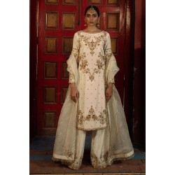 Off White Wisteria Party Wear