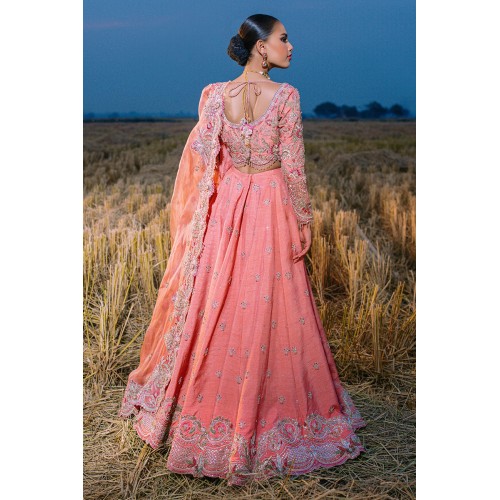 Deep Coral Wisteria Lehenga Deep Coral Wisteria Lehenga