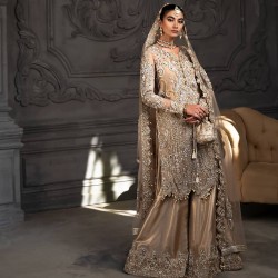Sultry Beige Marigold Sharara