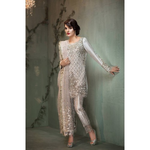 Light Gray Marigold Party Wear