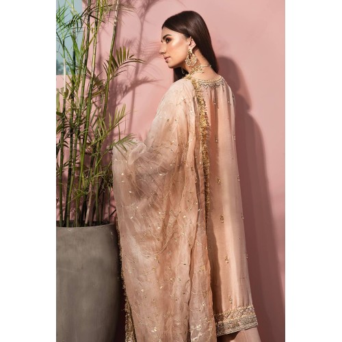 Peach Marigold Party Wear Peach Marigold Party Wear