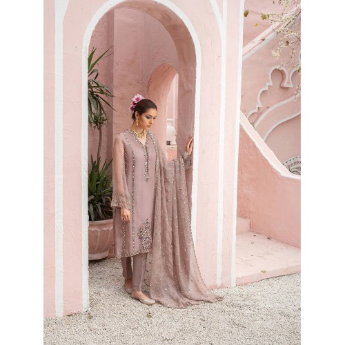 English Lavender Marigold Party Wear English Lavender Marigold Party Wear