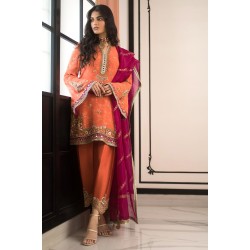 Orange Snapdragon Trousers Suit