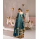 Deep Teal Coco Kalidaar with Hyderabadi Khara Dupatta