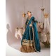 Deep Teal Coco Kalidaar with Hyderabadi Khara Dupatta