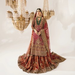 Cardinal Rust Coco Farshi Lehenga