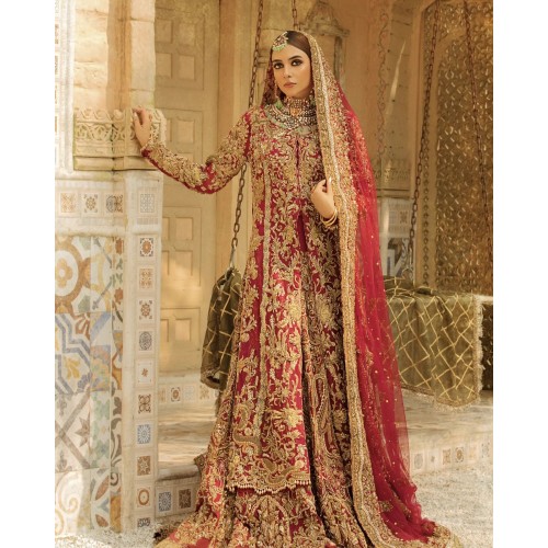 Fire Engine Red Lily Lehenga