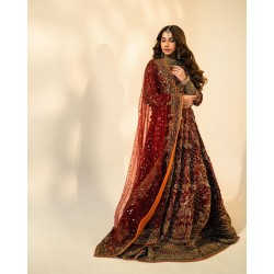 Ruby Wine Lily Lehenga Choli