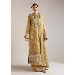 Satin Sheen Gold Marsh Long Shirt and Palazzo