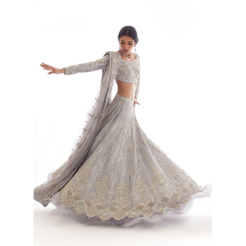 Silver Flora Lehenga Choli