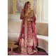 Carmine Flora Farshi Lehenga