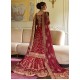 Carmine Flora Farshi Lehenga
