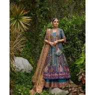 Celadon Blue Flora Kalidaar Angrakha