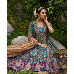 Celadon Blue Flora Kalidaar Angrakha